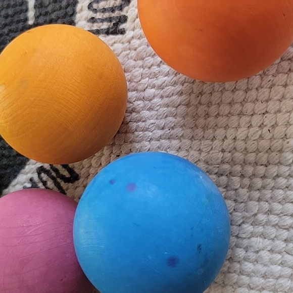 Colorful Wooden Balls Set for Kids By Grimms. Large Size - Picture 4 of 4